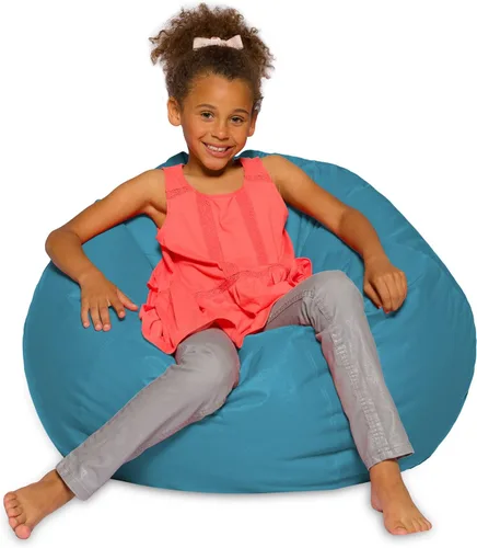 Vista 58 de Posh Creations - Sillón puff para niños, adolescentes y adultos, incluye funda extraíble y lavable a máquina, tamaño mediano de 27 pulgadas, lona