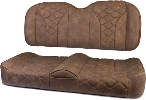 Vista 8 de MODZ® FS2 Custom Golf Cart Asiento Delantero para Yamaha Drive2 - [2017-Up] - [Añadir $40] - Base Marrón - Patrón Cobra