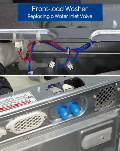 Vista 6 de Válvula de entrada de agua mejorada para lavadora W10289387 WPW10289387 AP6018779 PS11752082 apto para lavadora Whirlpool MHW6000XR0 MHW6000XR1