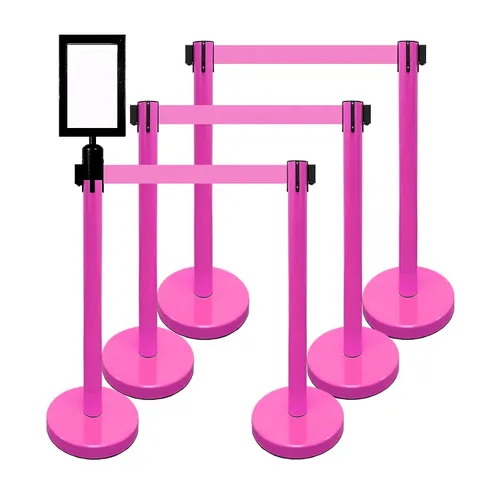 Vista 27 de VIP Crowd Control - Juego de barreras de seguridad con cinturones retráctiles, 91 cm de altura, cinturón de 198 cm y soporte de pared Cinturón