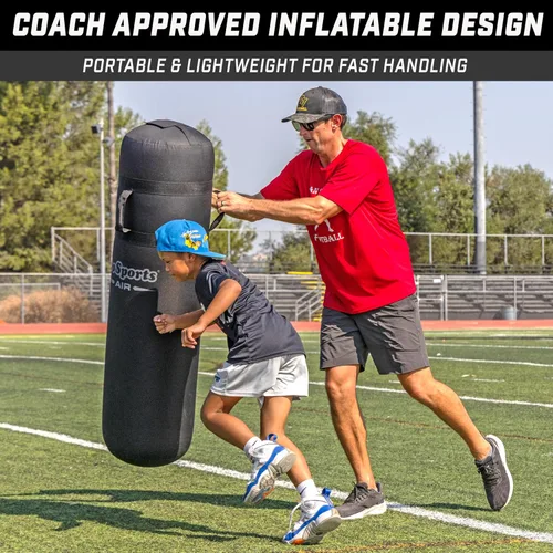 Vista 2 de GoSports Maniquí Inflable para Tacleo de Fútbol Americano - Equipo de Entrenamiento con Almohadilla de Bloqueo para Práctica de Fútbol Americano
