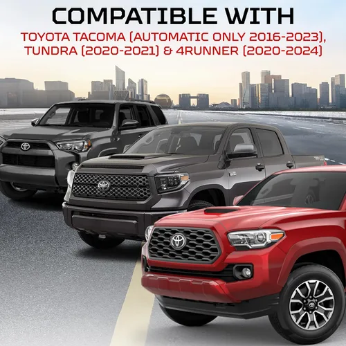 Vista 2 de AJT Design Botón Automático de Arranque/Parada para Tacoma 2016-2023, Tundra 2020-21, 4Runner 2020-2024 Botón de Arranque/Parada para Tacoma