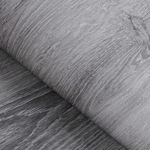 Vista 8 de FunStick Papel de contacto de madera marrón grueso, papel tapiz de madera para despegar y pegar, papel tapiz de madera rústica con grano de madera
