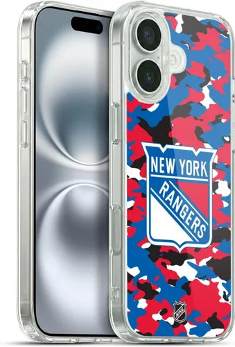 Vista 201 de Head Case Designs Funda de gel suave con licencia oficial de la NHL Camouflage New York Rangers compatible con Apple iPhone 7 Plus/iPhone 8 Plus