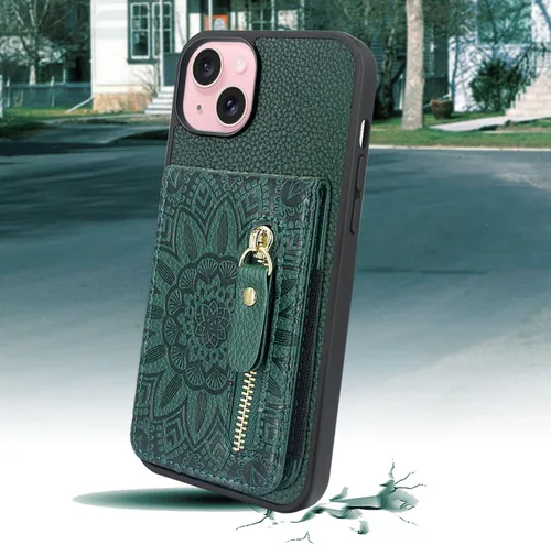 Vista 5 de Harryshell Funda compatible con iPhone 12 / iPhone 12 Pro con ranuras para tarjetas [capacidad para hasta 6 tarjetas] Función de atril, bolsillo
