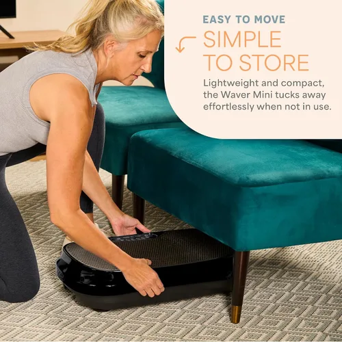 Vista 7 de Lifepro Waver Mini Vibration Plate Exercise Machine with Remote & Bands — Compact Whole Body Vibrating Plate for Lymphatic Drainage & Muscle Toning