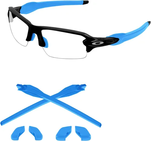 Vista 12 de Kits de goma de repuesto para orejeras y boquillas compatibles con Oakley Flak 2.0 OO9295 Flak 2.0 XL OO9188 Negro