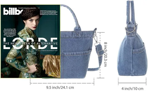 Vista 4 de AOCINA Denim Purse Jean Travel Tote Bags for Women Beach Bag Denim Purses and Handbags for Teen Girls Women