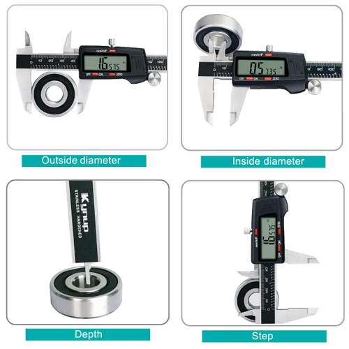Vista 3 de Kynup - Calibrador digital, herramienta de medición de calibrador Negro