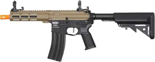 Vista 7 de Lancer Tactical Viking 7" MLOK Proline Series M4 Airsoft Rifle w/Crane Stock Negro