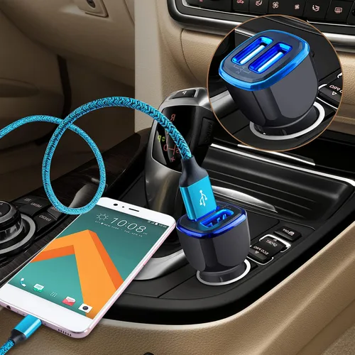 Vista 5 de Cargador de coche para teléfono Android, adaptador de carga rápida para Samsung Galaxy S25FE/S25 Ultra/A16 5G/A17/A56/A55/A54/A53/A15/A26/A36/S24