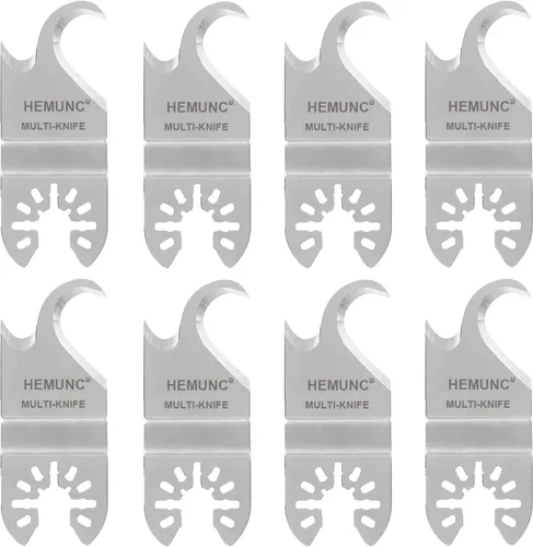 Vista 7 de 3 Hojas de Sierra Oscilantes para Multiherramienta, Hoja de Cuchillo Gancho Oscilante para Herramienta Múltiple para Cortar Tejas de Techo, Alfombra
