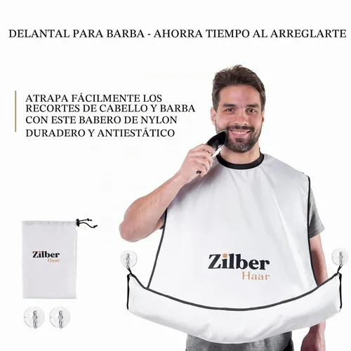 Vista 6 de ZilberHaar - Kit de cuidado de barba para hombres - 1 cepillo regular para barba + 1 bálsamo para barba + 1 crema hidratante + 1 babero para barba