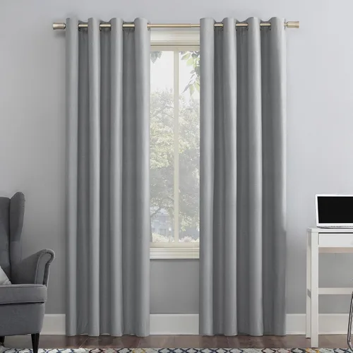Vista 15 de Sun Zero Columbia - Paquete de 2 paneles de cortinas térmicas con ojales, par, 100 % opacas, ahorro de energía, 50 x 84 pulgadas, azul brumoso Azul