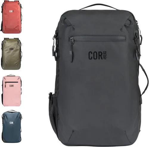 Vista 10 de COR Surf Mochila de viaje de mano Island Hopper 2.0 Mochila ultraligera aprobada para artículos personales 28L Negro Edición impermeable