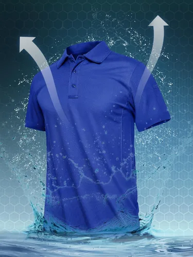 Vista 2 de TACVASEN - Camiseta de cuello polo táctica para hombre, diseño de manga larga y corta, para deportes y uso al aire libre