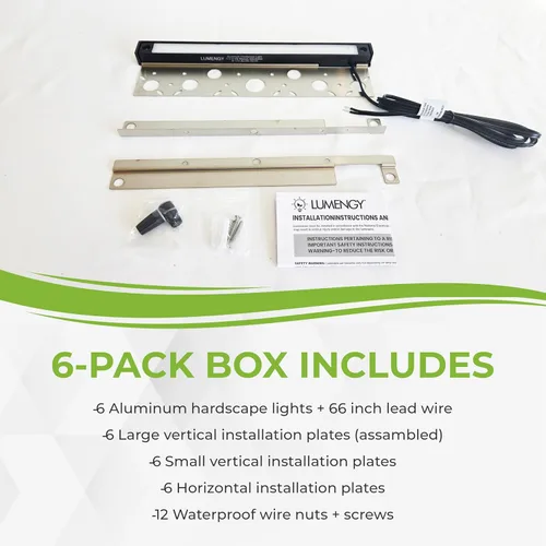 Vista 4 de LUMENGY Luz LED Hardscape de 12 pulgadas, 1 a 4 vatios regulable, 2700 K blanco cálido, 12 V, función fácil de reemplazar, incluye 3 placas