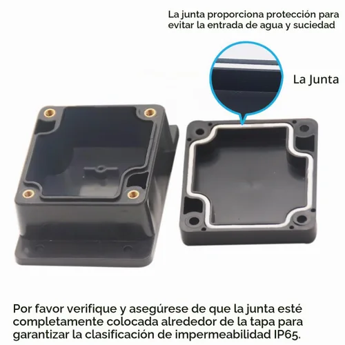 Vista 4 de Zulkit Caja de conexiones de plástico ABS a prueba de polvo, impermeable, IP65, cajas eléctricas universales, carcasa para proyectos con oreja fija