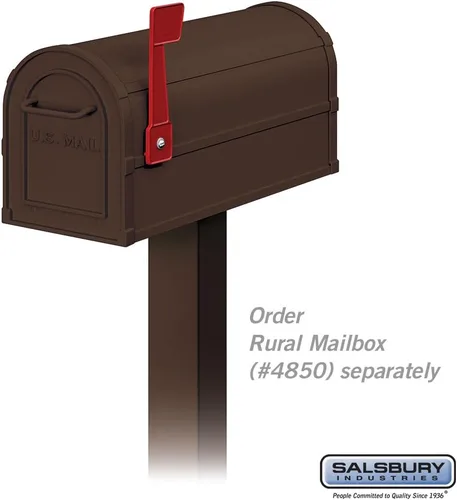 Vista 2 de Salsbury Industries 4895BRZ Poste estándar para buzón montado en el suelo, bronce