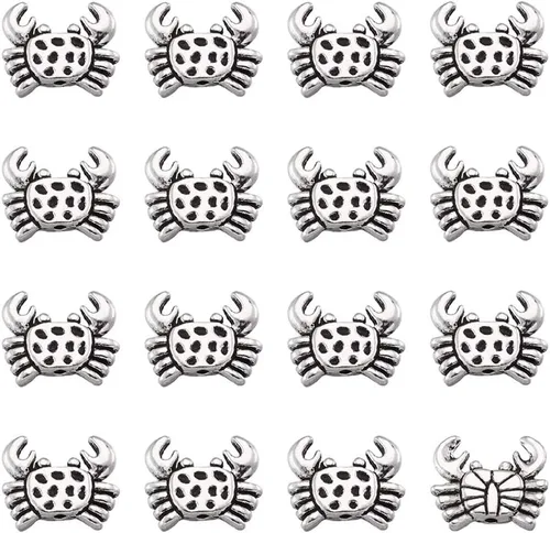 Vista 12 de Megapet - Cuentas espaciadoras de plata antigua estilo tibetano para fabricación de joyas, Metal
