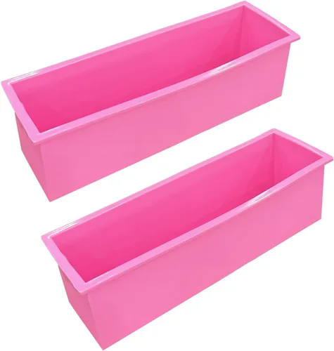 Vista 13 de 2 piezas molde de silicona para jabón rectangular flexible, para hacer velas, jabones caseros, manualidades (Azul)