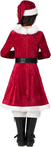 Vista 6 de Traje de Navidad de Mrs. Santa, disfraz de cosplay de Halloween para fiesta