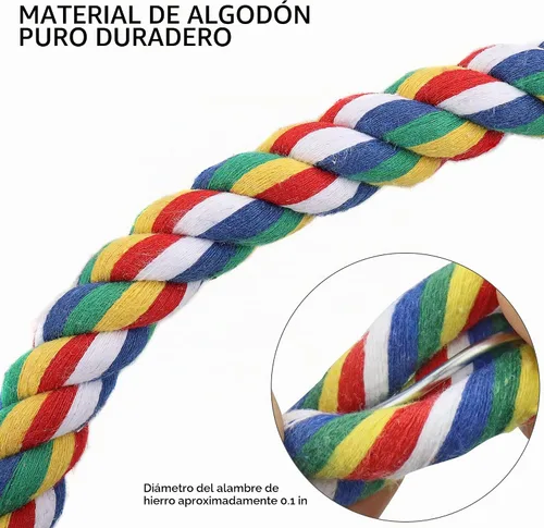 Vista 6 de Mygeromon Accesorios de escalada para jaula de cuerda para pájaros