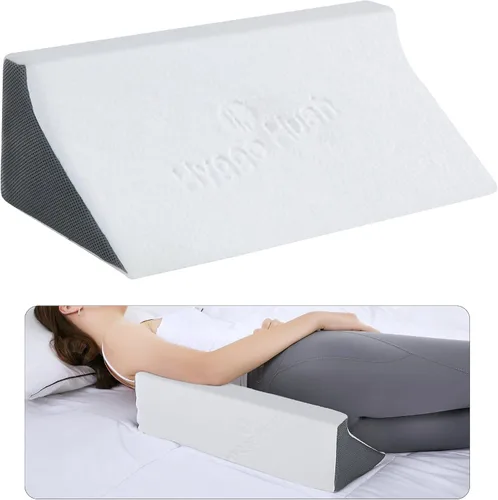 Vista 10 de Almohada de cuña para cama Touchutopia para dormir, almohada de cuña triangular de 8" 24" 24", parte superior de espuma viscoelástica refrescante