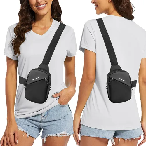 Vista 5 de Tealots Mini bolso bandolera para mujeres y hombres, bolsos cruzados pequeños, bolso ligero para teléfono, mochilas casuales
