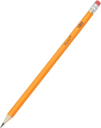 Vista 3 de Madisi Lápices de madera con estuche #2 HB, amarillo, preafilados, paquete al por mayor, 320 lápices