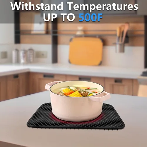 Vista 4 de Protectores de fregadero para fregadero de cocina, 2 alfombrillas de cocina de silicona de 13.58 x 11.6 pulgadas, protector inferior antideslizante