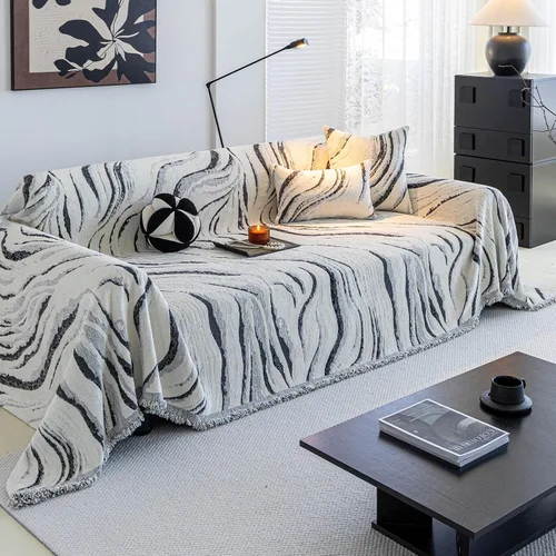 Vista 61 de ROOMLIFE Manta de sofá estilo azteca boho para sillones de 2/3 cojines, fundas de sofá lavables y antideslizantes aptas para mascotas, protector
