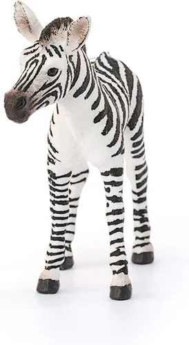 Vista 3 de Schleich Wild Life, figura de animal, juguetes de animales para niños y niñas de 3 a 8 años, potro cebra, a partir de 3 años