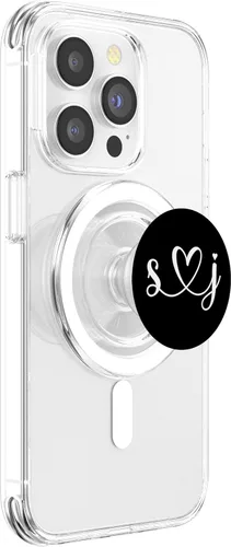 Vista 3 de S Love J Bride Boyfriend & Girlfriend Letra S y J Letter PopSockets MagSafe PopGrip para iPhone