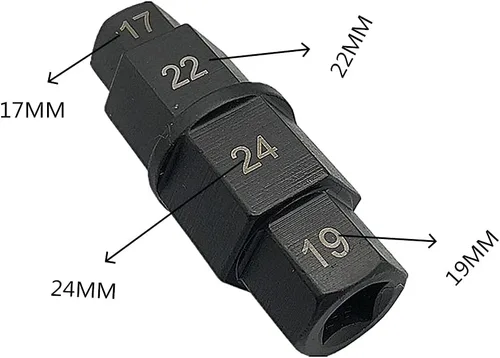 Vista 2 de Herramienta de husillo de motocicleta, eje hexagonal, herramienta de extracción de llave hexagonal para varias marcas de motocicletas