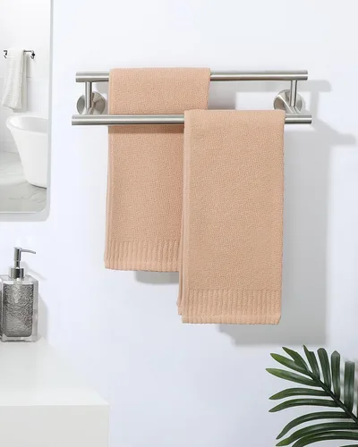 Vista 8 de Alise Toallero doble de níquel cepillado, toallero de 16 pulgadas para baño montado en la pared, toallero de baño de acero inoxidable SUS304