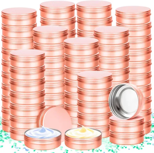 Vista 12 de Paquete de 24 tarros de lata de 1 onza, latas de metal de 1 fl oz, recipientes de lata de aluminio de 1 onza con tapa de tornillo para barras