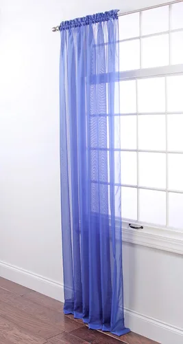Vista 69 de Stylemaster Elegance Cenefa recta de gasa transparente, 60 x 14 pulgadas, color dorado