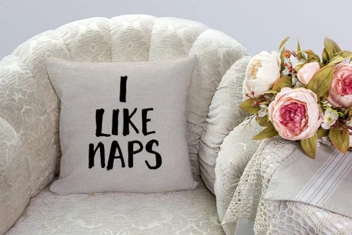 Vista 2 de SSOIU I Like Naps - Fundas de almohada cuadradas decorativas de granja de 18 x 18 pulgadas para decoración del hogar de granja