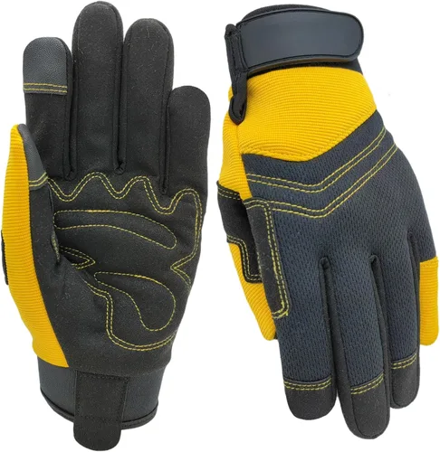 Vista 33 de Guantes de jardinería a prueba de espinas y resistentes a pinchazos con agarre, guante de jardín para mujer, regalos de cuero para trabajo