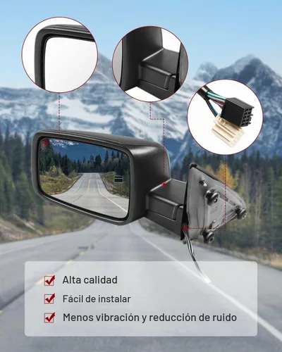 Vista 2 de CCIYU Espejo retrovisor lateral izquierdo y derecho apto para 09-10 para A Pair