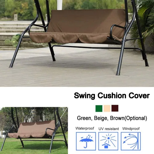 Vista 2 de Ejoyous Funda de cojín para columpio de patio, para silla de columpio al aire libre, cubierta de asiento de hamaca de repuesto para columpio de 3