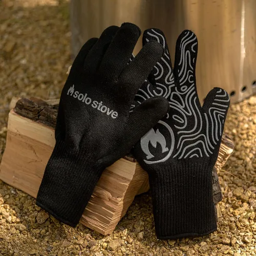 Vista 7 de Solo Stove Guantes de alto calor, guantes para parrilla/barbacoa, guantes para horno, resistentes al calor hasta 450 °F, antideslizantes