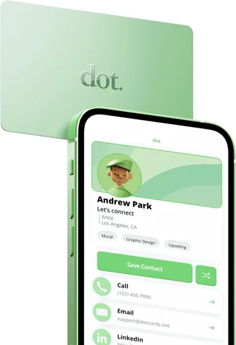 Vista 13 de dot. Tarjeta - Tarjeta de Visita Digital - Compatible con toque para iPhone y Android (Negro)