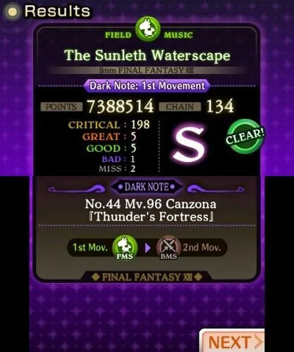 Vista 13 de Theatrhythm Final Fantasy