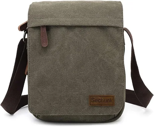 Vista 53 de Sechunk Vintage Canvas Messenger Cross body bag Shoulder bag