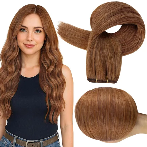 Vista 64 de Full Shine Extensiones de trama de cabello humano, cabello natural negro brillante, para mujeres, 1.76 oz (50 g), 10 pulgadas (25.4 cm), cabello