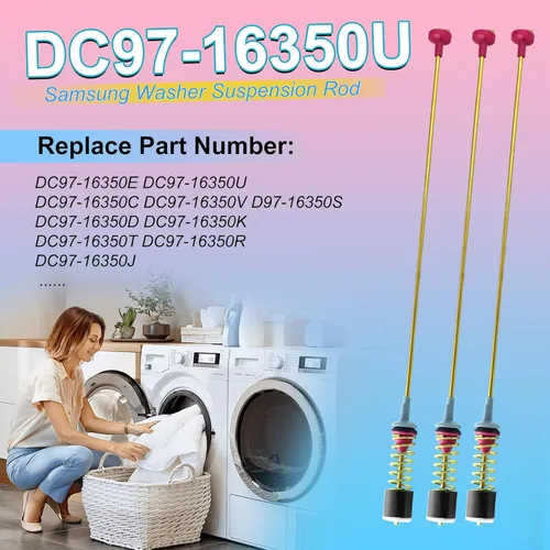 Vista 2 de Varillas de suspensión de arandela DC97-16350U DC97-16350T mejoradas para SAMSUNG WA50R5200AW/US, WA50R5400AV/US WA50R5400AW/US WA45T3200AW/A4