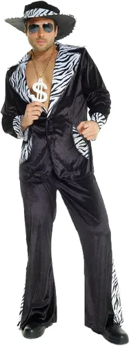 Vista 5 de Morph Disfraz de chulo para hombre, disfraz de chulo para hombre, disfraz de Halloween de chulo, traje de chulo de los años 70, disfraz de los años
