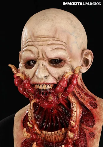 Vista 2 de Fun Costumes Máscaras de anfitrión para adultos Máscara de anfitrión moldeada de látex con relleno de espuma, máscaras inmortales para disfraces